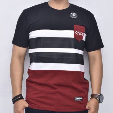 KAOS D'FLOW ORIGINAL MAROON FREE STICKER BISA COD