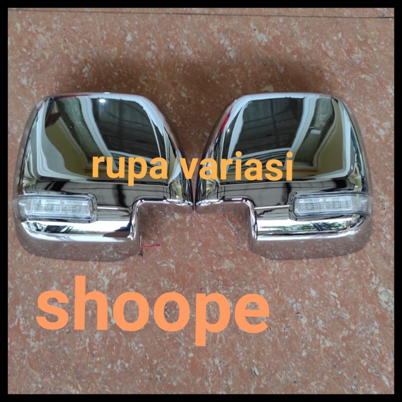 mirror cover tutup spion mobil suzuki apv arena lampu kuning tempel chrome crome