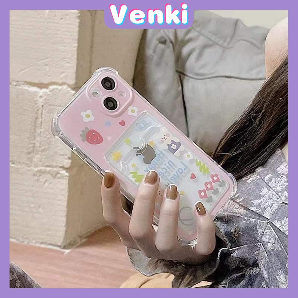 Casing Silikon Iphone 13 Pro Max 12 Pro Max 11 Pro Max 7 Plus Xr Xs Max Shockproof Motif Bunga Strawberry Pink