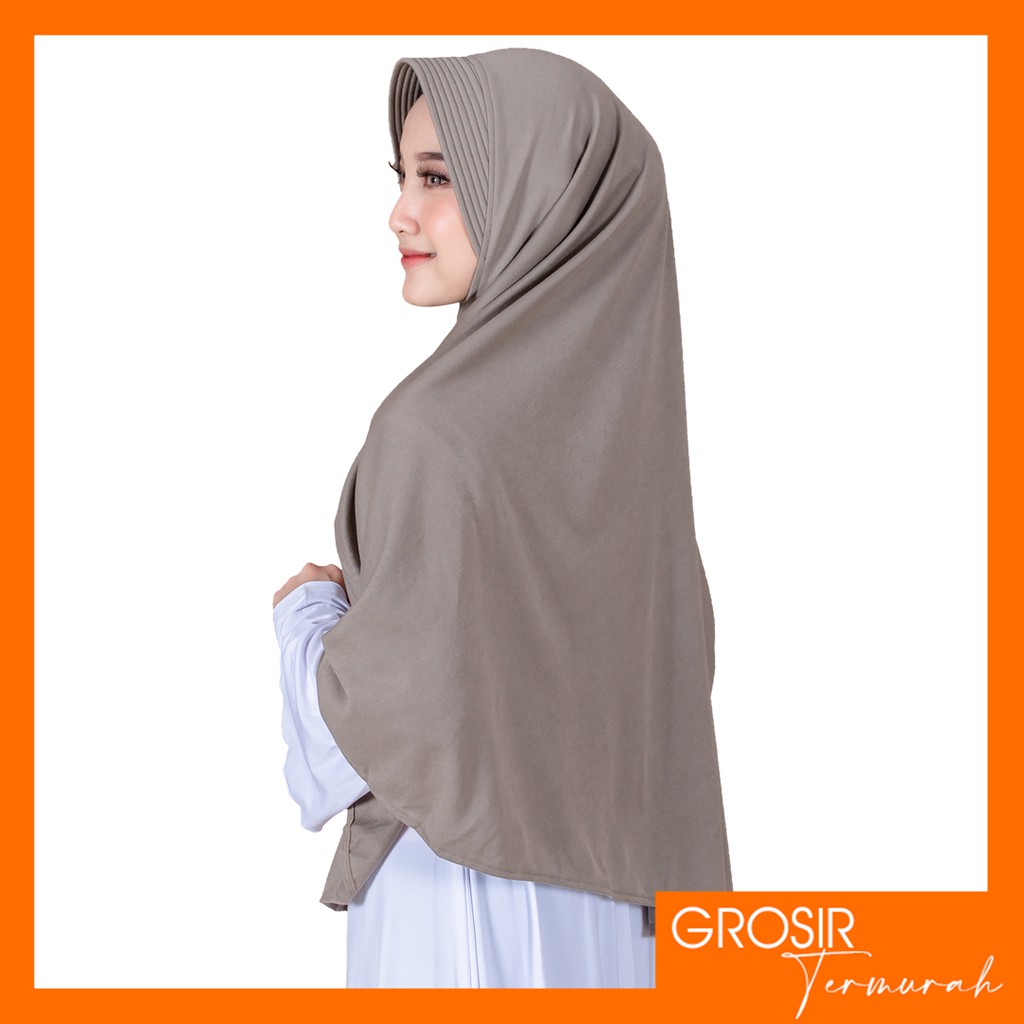 Terlaris..Hijab Instan Asha Jumbo | Jilbab Instan Syari Kaos | Khimar Pet Antem