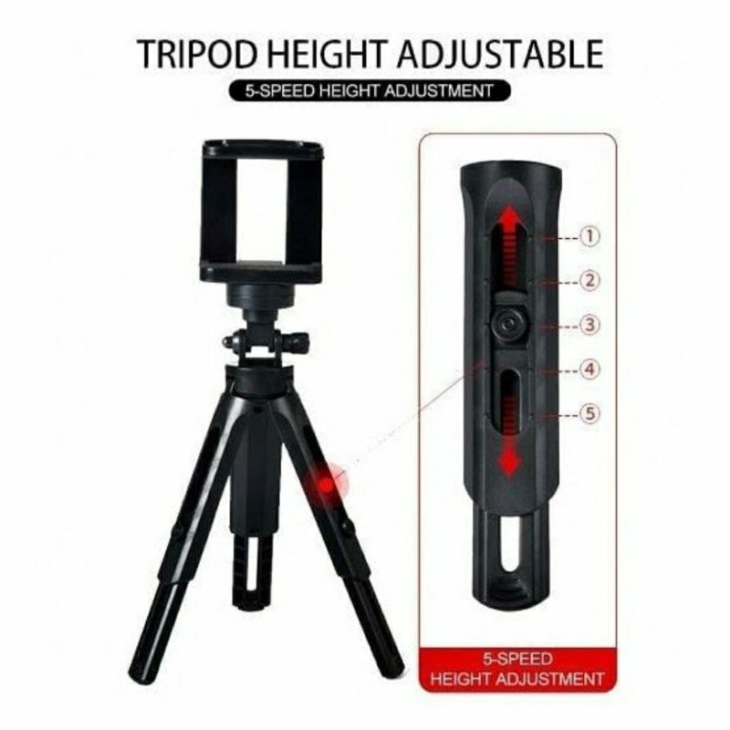 MINI TRIPOD SUPPORT FOR HANDPHONE CAMERA + HOLDER U TRIPOD HANDPHONE HOLDER MEJA