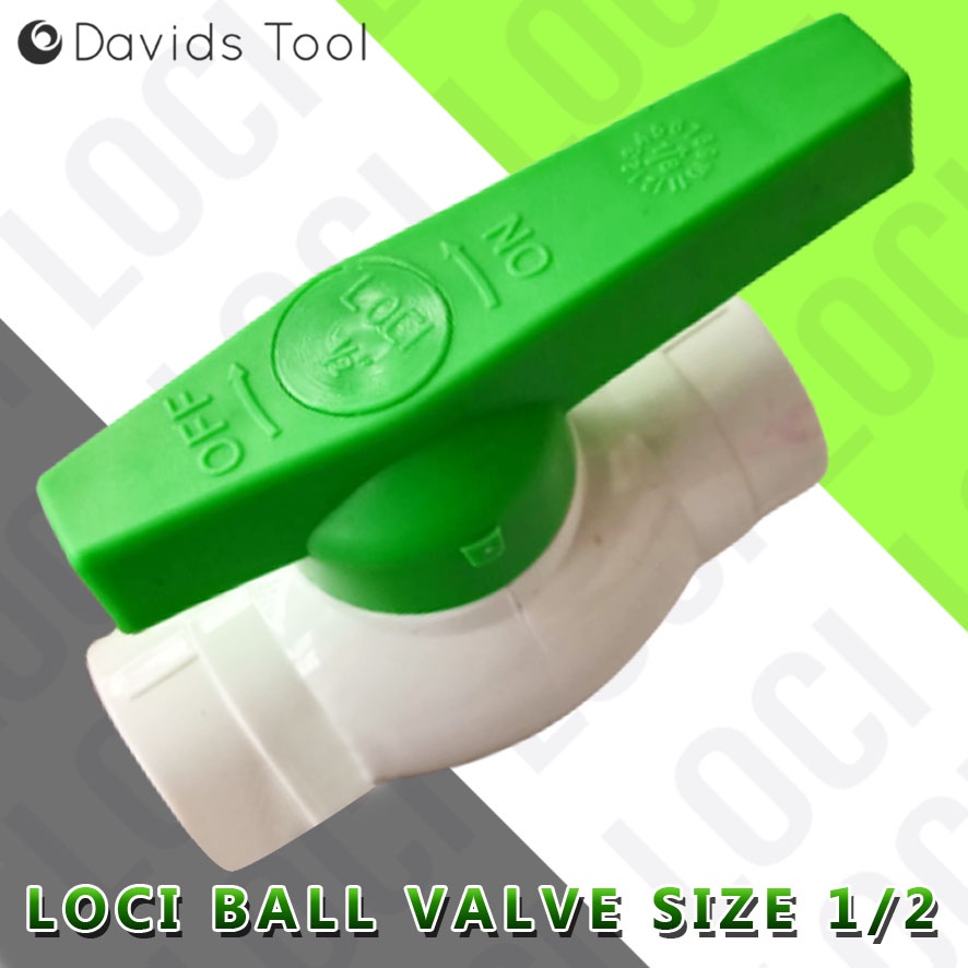 Stop Kran Ball Valve Plastik Pvc Loci 1/2 3/4 Inch