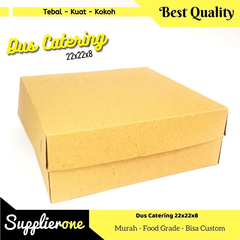 Box Catering 22x22x8/  Dus Catering / Box Nasi / Lunch Box / Dus Nasi  / Kemasan Ayam Bakar / Kemasa