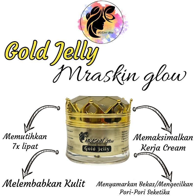 Gold Jelly Glowing Mra skincare/ gold jelly /glowing / gold jelly bpom /mraskin glow /mraskin