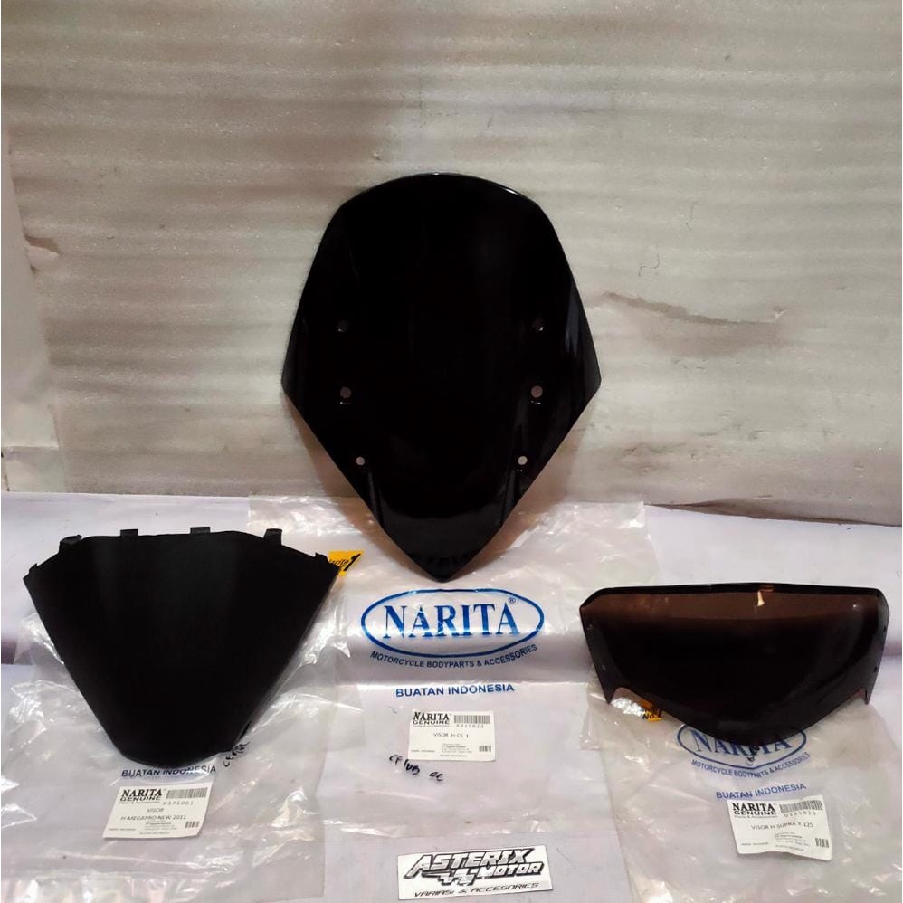 Visor Viser  Whindshield batok atas lampu depan Honda CS1.Megapro New Megapro Mono.Supra 125 NARITA