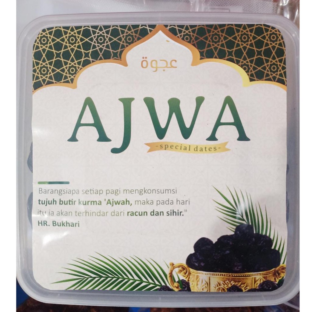 

kurma ajwa / kurma nabi 1kg makassar