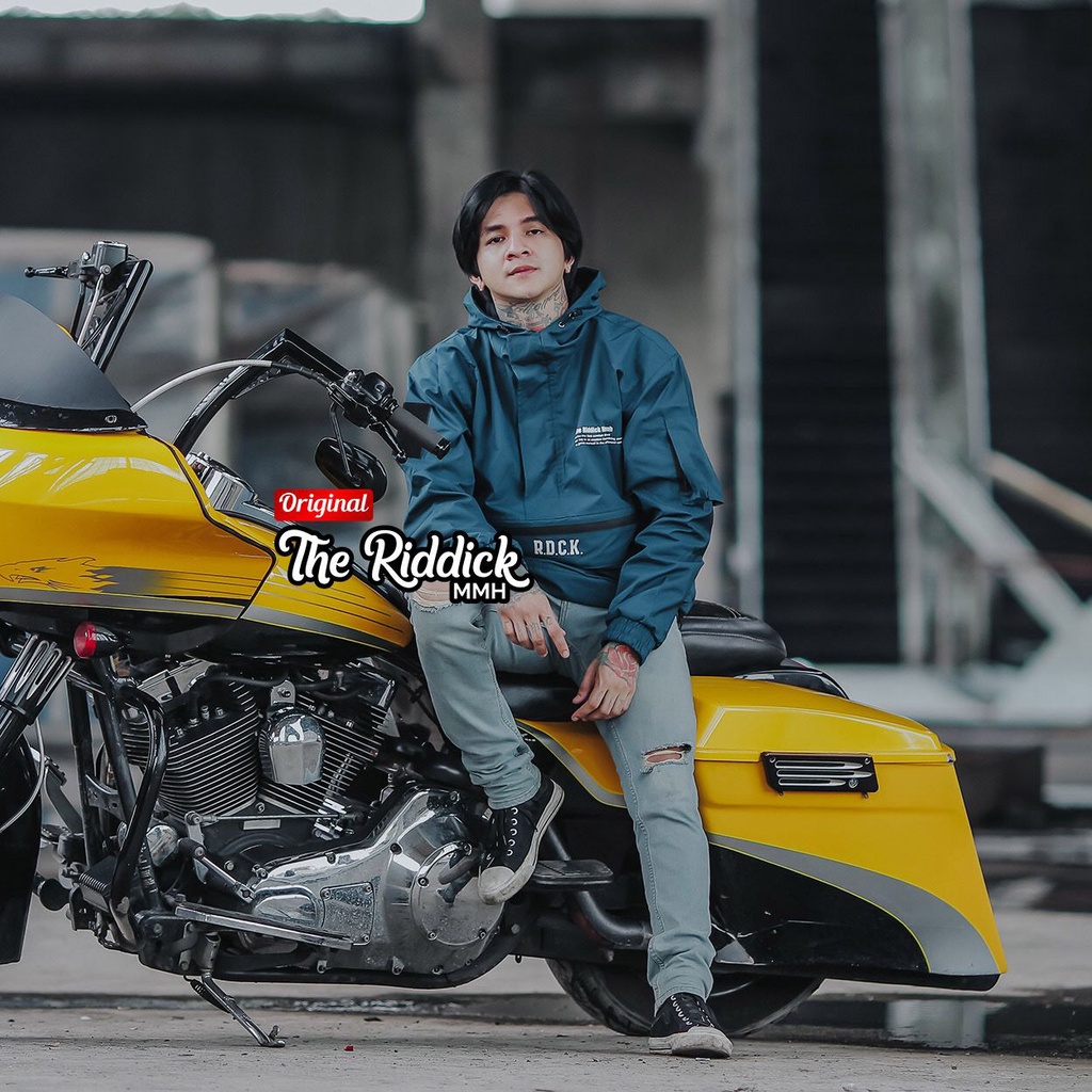 Jaket Parasut Pria Semi Waterproof Jaket Windberaker Harajuku Style