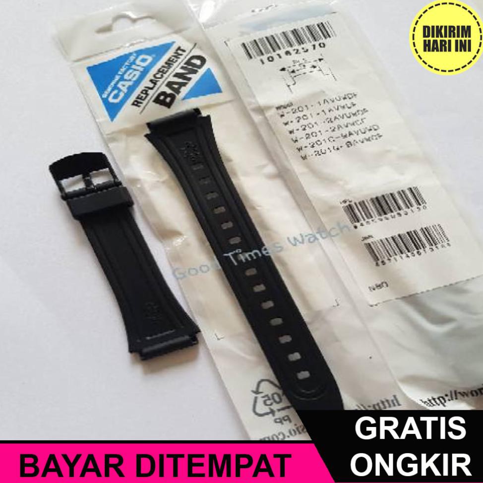 (BAYAR DITEMPAT) OE5897 STRAP CASIO W-201 W-201G CASIO ORIGINAL