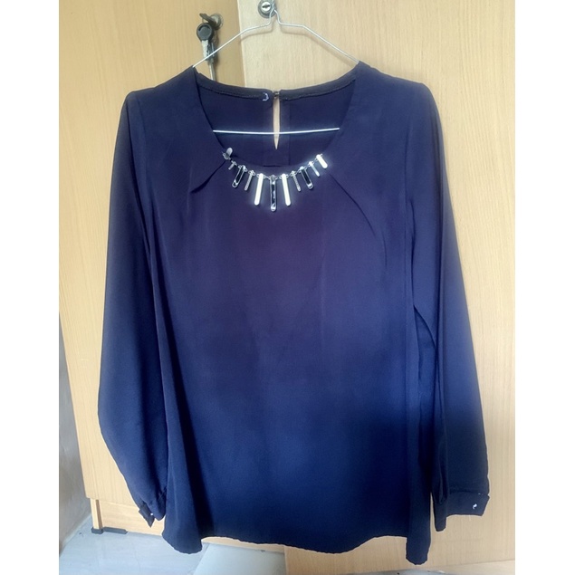 preloved blouse navy