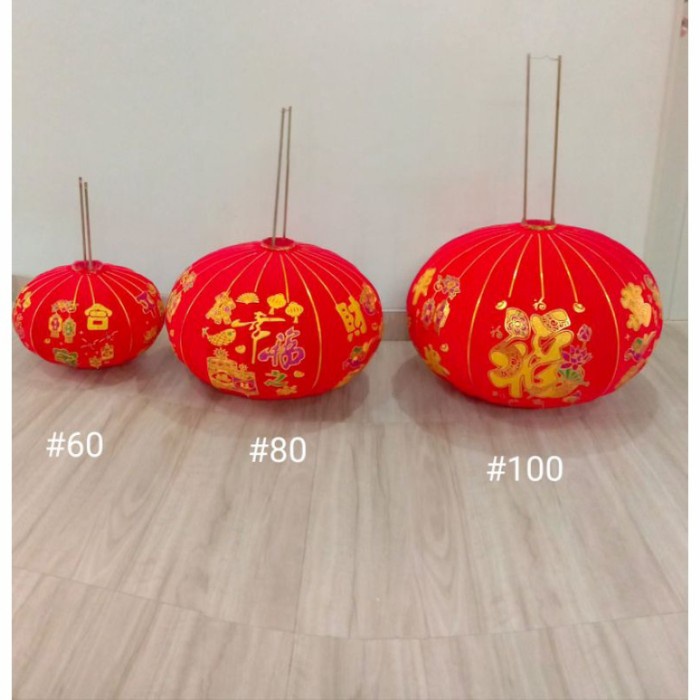 Helnan_Store Lampion Imlek Lampion Beludru 80# Lampion Imlek Beludru Lampion Imlek