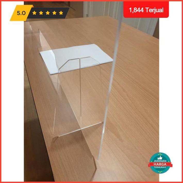 

Custom Pembatas Akrilik Divider 3Mm- 120 X 60 Cm; Lubang Standard Promo