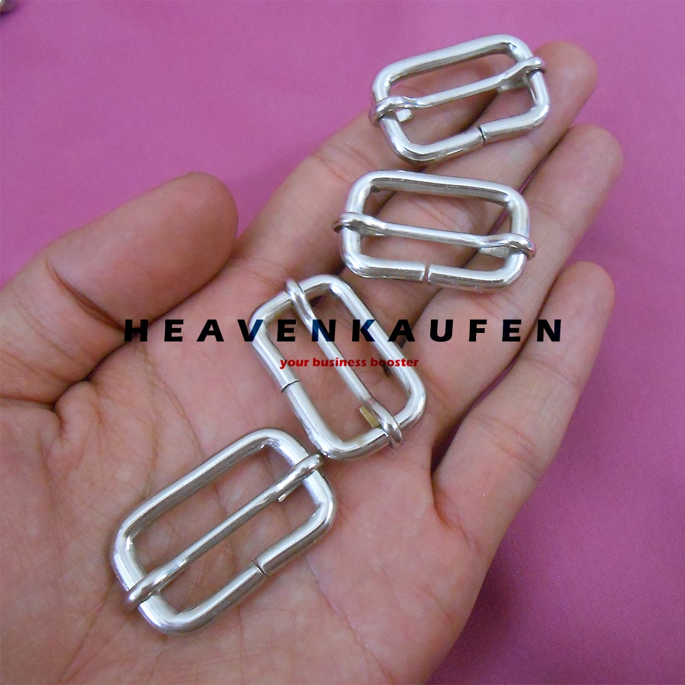 Ring Jalan Gesper Jalan Tas 2,5 cm Nikel Silver Tebal 3 mm Murah Ecer Grosir