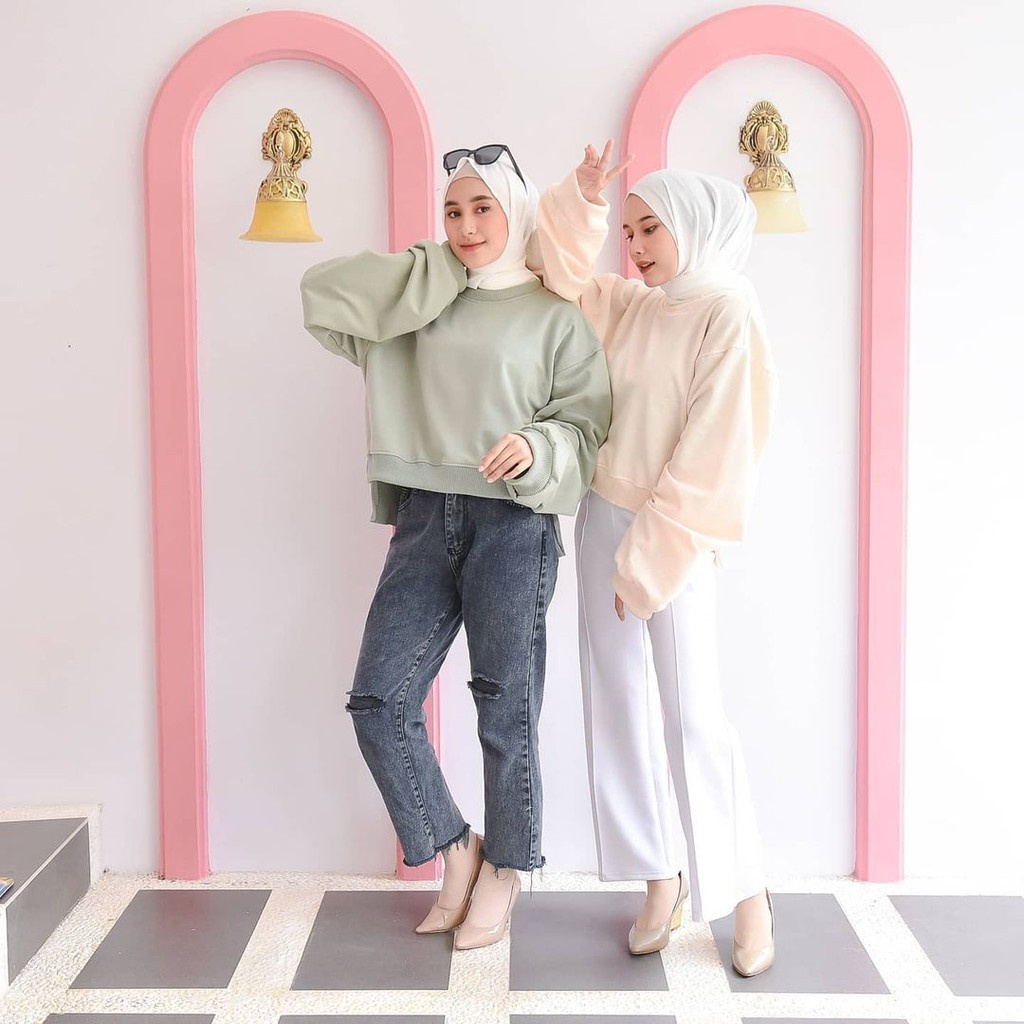 Crewneck Wanita KAWAII / Sweater Cewek Oversize Crop KAWAII / Sweater Wanita Oversize Crop KAWAII