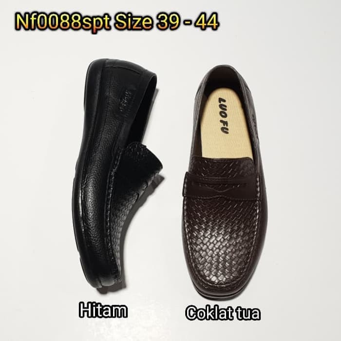 jelly shoes sepatu pria kerja pantofel karet import NF0088spt