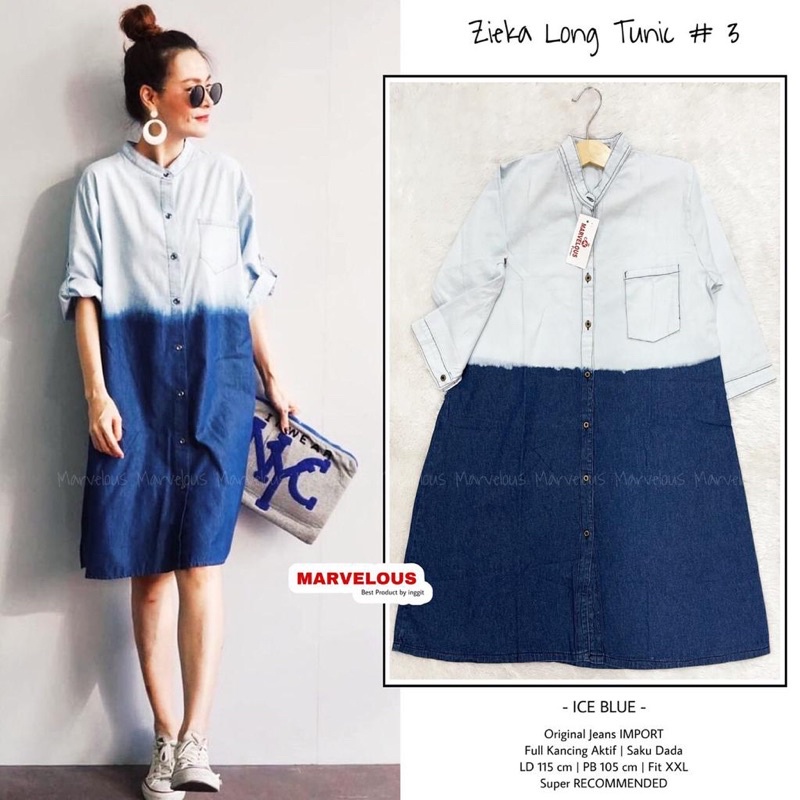 atasan wanita by MARVELOUS/ZIEKA LONG TUNIK #3