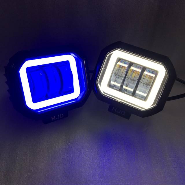 Lampu Tembak Daymaker 3 led Dengan senja Ring Nyala