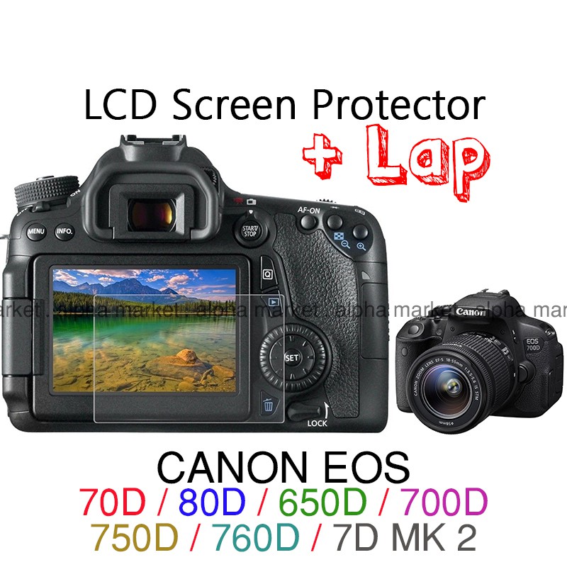 Anti gores LCD Screen Protector Guard Kamera Canon EOS 70D 80D 650D 700D 750D 760D 7D2 7D mark 2 II