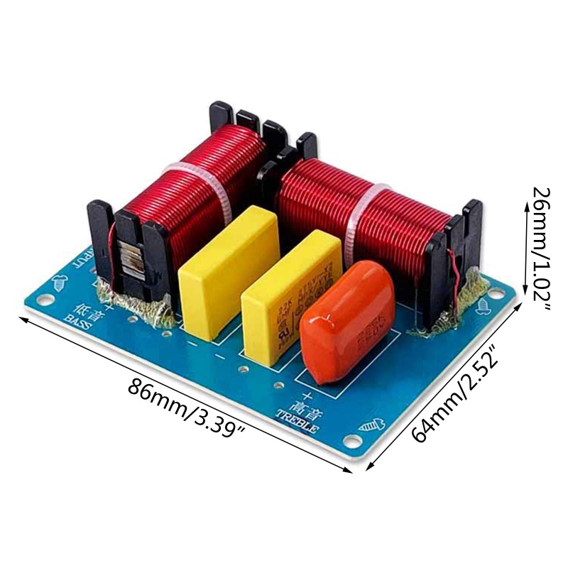 Btsg WEAH-228 Modul Board Pemisah Frekuensi Speaker 2 Arah 180w HiFi Crossover DIY