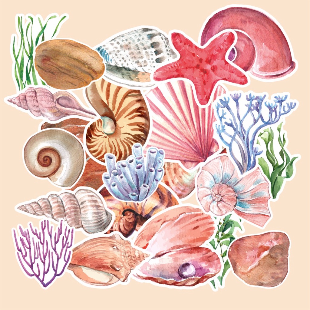 

( 20 pcs )stiker murah tema LAUT