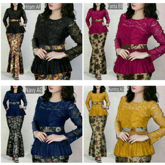 Set kebaya wisuda modern/baju remaja muslim/seragam pensi perpisahaan sekolah/kostum Kartini/resepsi