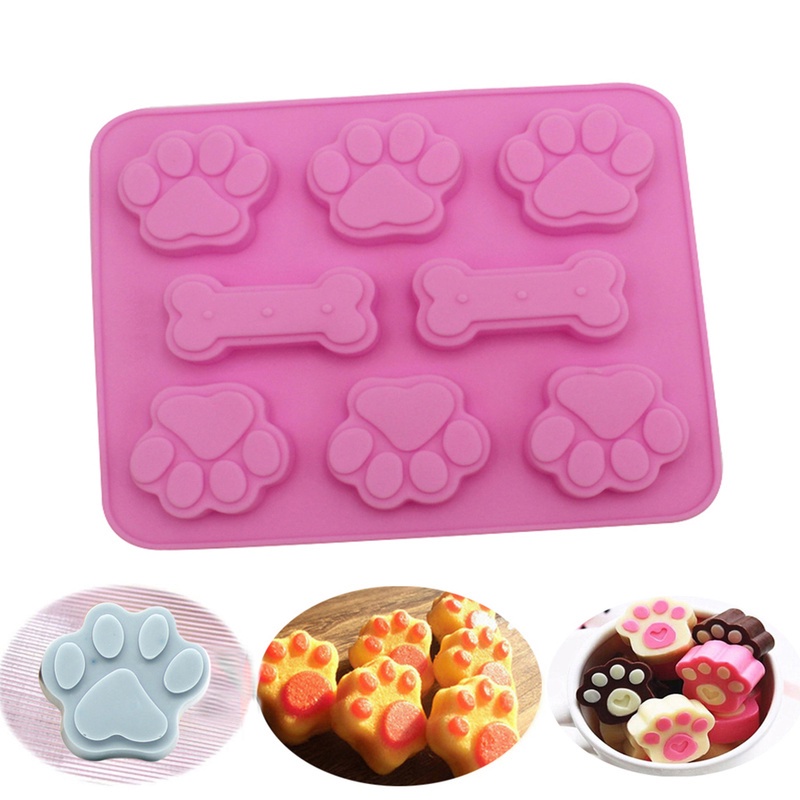 Cetakan Kue Bentuk Tulang Anjing Bahan Silikon Food Grade