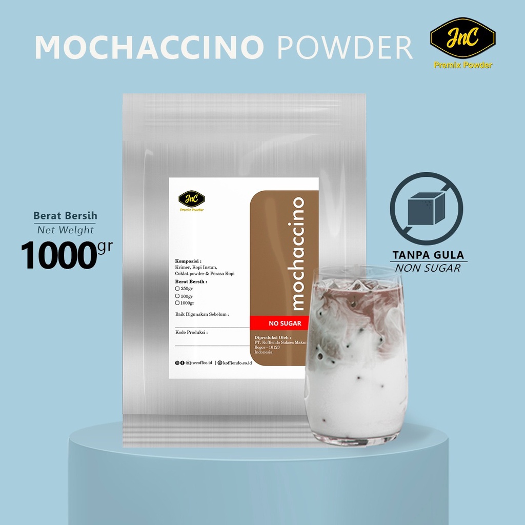 JnC Mochaccino Powder Tanpa Gula 1 KG I Bubuk minuman Mochaccino