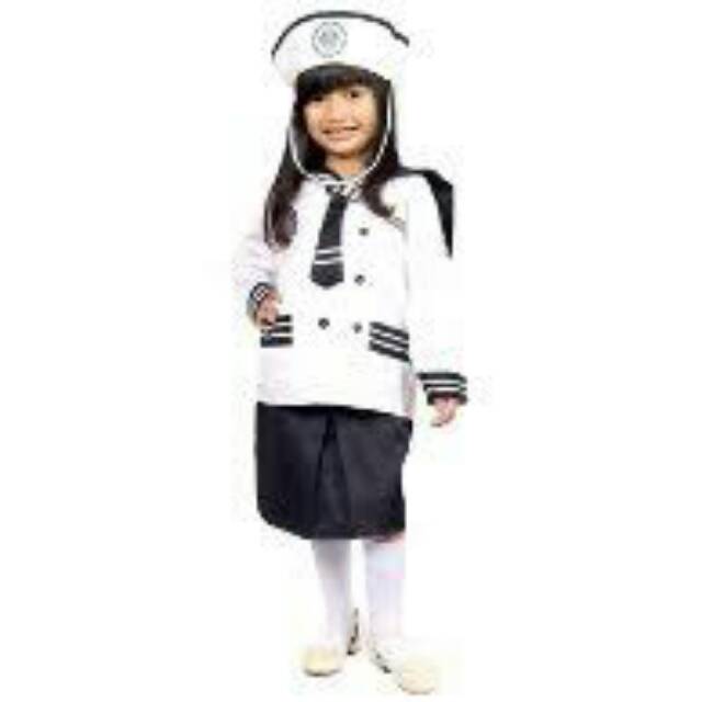 Baju Profesi nahkoda atau pelaut anak perempuan