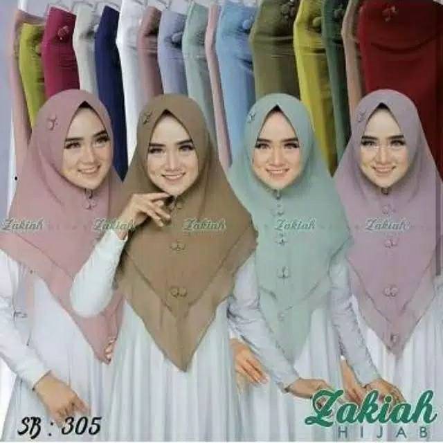 Khimar Zakiyah /khimar kancing