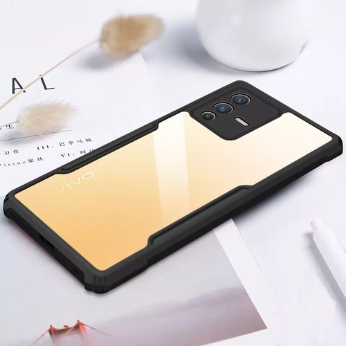 Anti Shocking Vivo IQOO Z7 5G/Y36 5G/Y15S/Y21A/Y33T/Y51A/Y53S/Y81/V23 5G Hardcase Mika List Hitam Acrylic Case