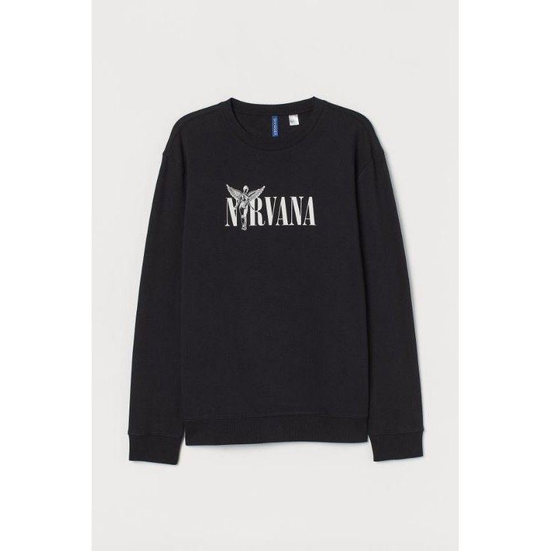 CREWNECK NIRVANA BLACK H&M