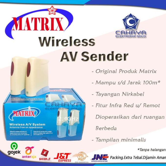*****] AV Sender Matrix Wireless Remot Extender Sinyal Audio Video Nirkabel