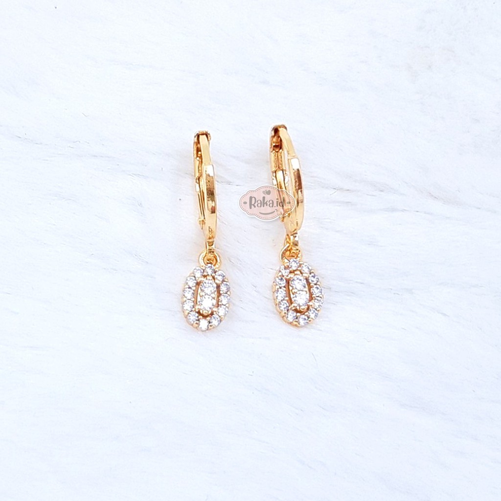 RAKA Acc - Anting Clip / Klip Oval Ring Mas Xuping Perhiasan Aksesoris Wanita 527