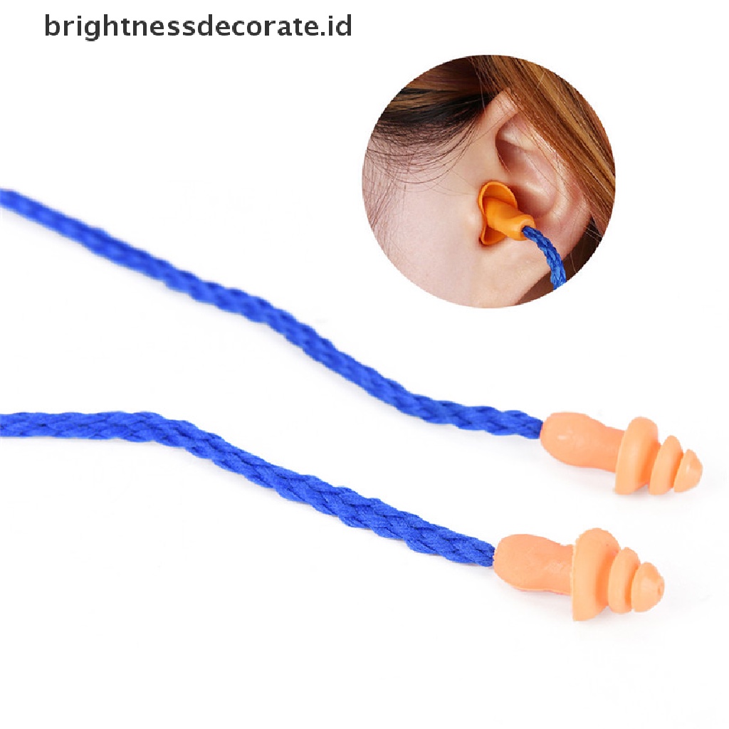 10pcs Earplugs Pelindung Pendengaran Bahan Silikon Lembut Dapat Digunakan Kembali