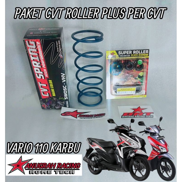 UPGRADE CVT KIRIAN BRT ROLLER RACING BLACK DIAMOND 8 9 10 11 GRAM PLUS PER CVT VARIO 110 KARBU VARIO