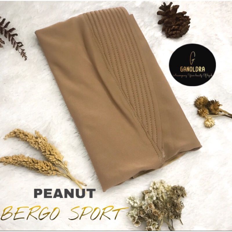 HIJAB BERGO SPORT/KERUDUNG SPORT & CIPUT PREMIUM-PEANUT