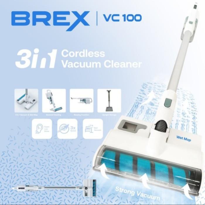 Jual Brex Cv100 Cordless Vacuum Cleaner 3In1 Vacuum & Wet Tanpa Kabel