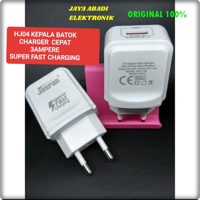 J08 ORIGINAL JASPAN 3A BATOK KEPAL CHARGER SUPER FAST CHARGING AUTO ID ADAPTER POWER BISA UNTUK SEGALA USB TYPR C MAUPUN MIKRO DAN BISA UNTUK SEGALA JENIS HANDPHONE DAN GADJET OTOMATIS VOLT SESUAI GADJETNYA