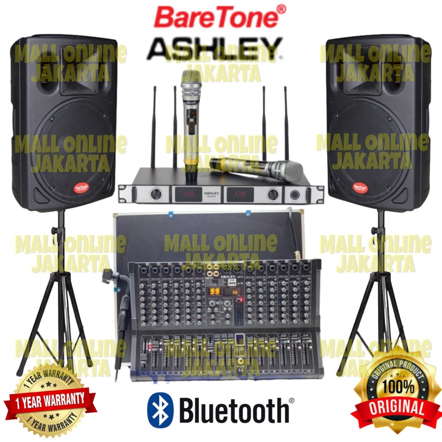 Speaker aktif baretone 15 inch Paket ashley 12 channel Lm12 1530 pro