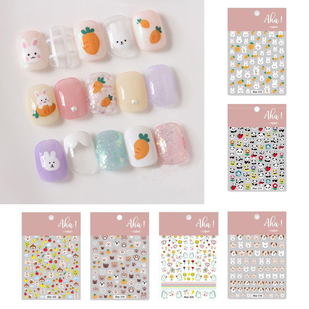 R-bunga Stiker Kuku Lucu DIY Handmade Nail Art Dekorasi