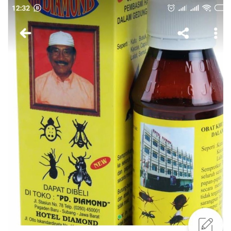 obat diamond pembasmi hama gedung walet
