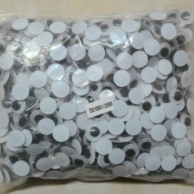 Isi 100 mata boneka kocak ukuran 12 mm