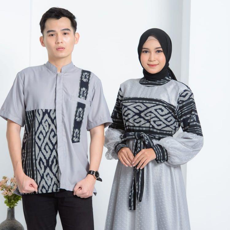 Big Sale.. set couple baju tenun etnik asli ory seragam keluarga kondangan pesta prewedding kantor s