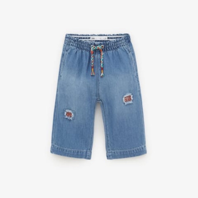 ZARA - Cullote jeans w/ patches