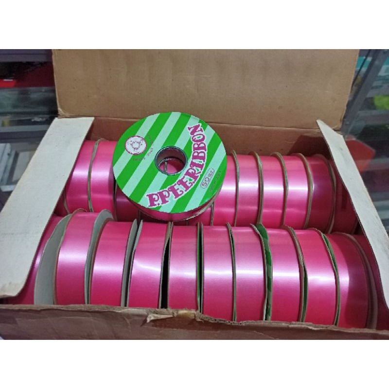 Pita Kado/ Pita Souvernir/ Pita Jepang [PINK RIBBON] Lebar 2cm