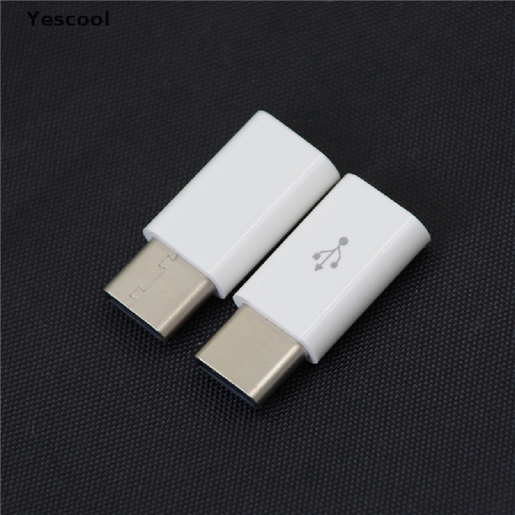 Yescool 5pcs Adapter Konverter USB 3.1 Tipe-C Male Ke Micro USB 3.1