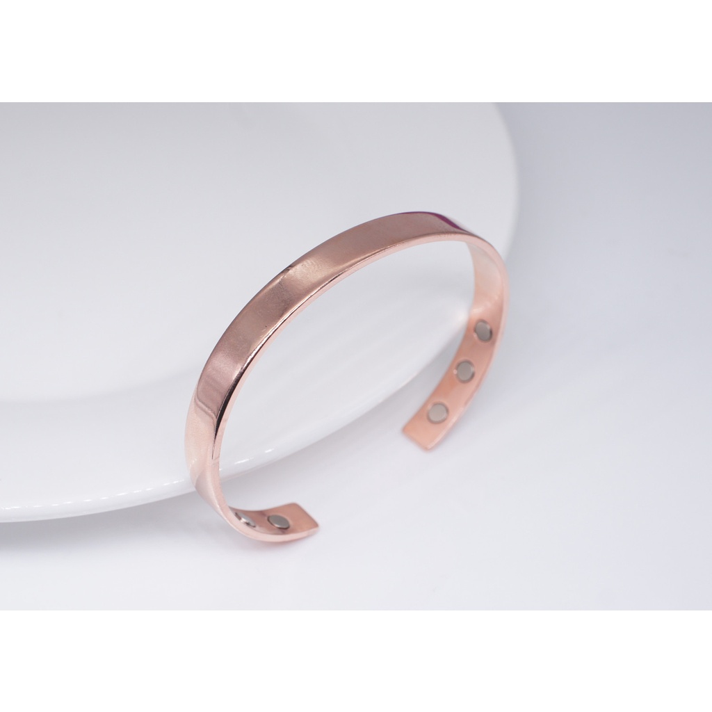 Gelang Magnetik Bahan Stainless Steel Warna Rose Gold Untuk Kesehatan