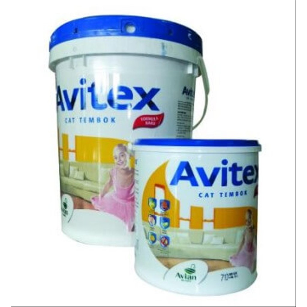Cat Avitex 25 Kg Pail Avian Tembok Interior Plafon Beton Acrylic Emulsion 25kg Dinding Rumah Home Pu