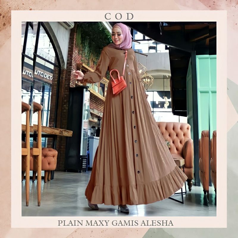 PROMO GAMIS PLAIN MAXY TERBARU BAYAR DITEMPAT