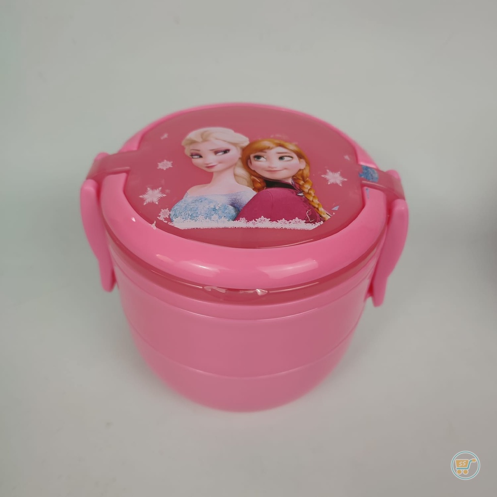 TEMPAT MAKAN FROZEN BULAT SUSUN LUNCH BOX BEKAL ANAK SEKOLAH PG TK SD PAUD HADIAH KADO WADAH MAKANAN