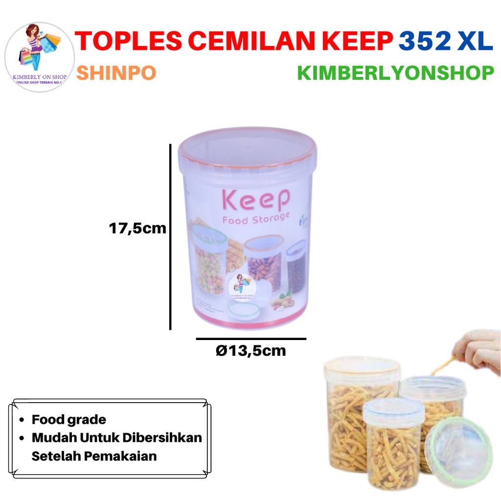 Toples Plastik SerbaGuna Tempat cemilan Sealware 352 XL Shinpo